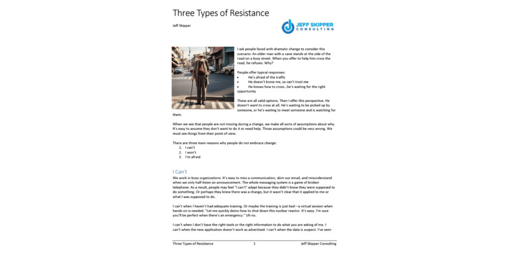Three Types of Resistance